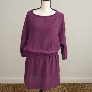 Kate Spade Saturday 100% silk purple dress size XL